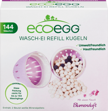 Ecoegg Waschei Refill Kugeln mit Blumenduft, 144 Wl