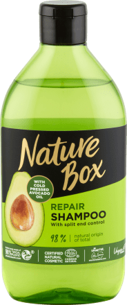 effektivt vandfald Skærm Nature Box Sampon avokádóolajjal a regenerált hajért, 385 ml | dm.hu