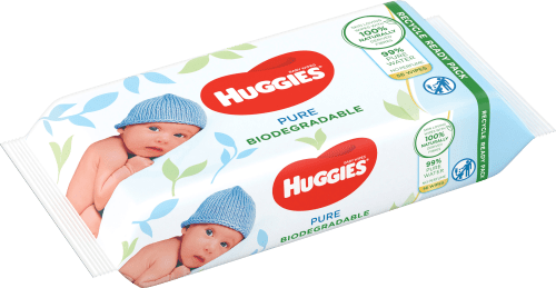 Huggies Pure Hautfreundliche natürliche Fasern Feuchttücher 224 Tücher 