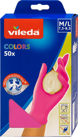 Talk Stupid Dirty vileda Colors jednokratne rukavice – M/L, 50 kom. | dm.hr