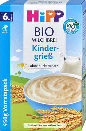 5Er Pack HiPP Hipp Bio-Milchbrei Kindergrieß 5 X 450G 