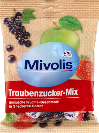Mivolis Traubenzucker, Früchte-Mix, 100 g