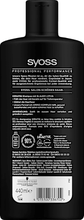 Syoss Keratin Shampoo & Tiefenspülung Set – Für Brüchiges Haar, Mit Blauem Lotus, 2x440 Ml + 2x250 Ml
