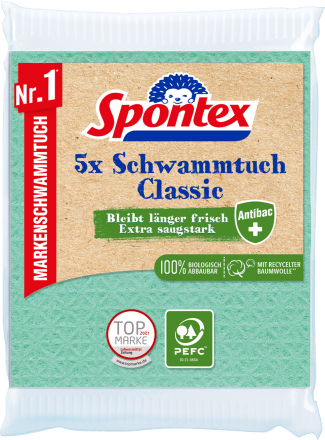 Mega Sparpack 4x Spontex SCHWAMMTUCH CLASSIC  5-er Pack,20 Tücher!! 