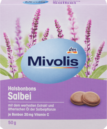 Mivolis Halsbonbons Salbei, 50 g