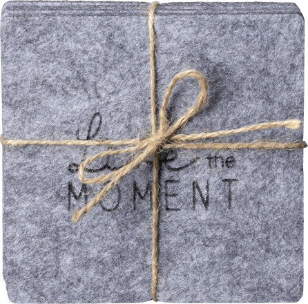 Dekorieren & Einrichten Untersetzer Filz quadratisch grau 