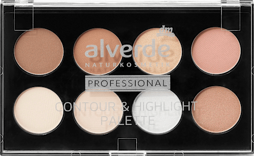 alverde NATURKOSMETIK Contour & Highlight Palette Professional, 8 g