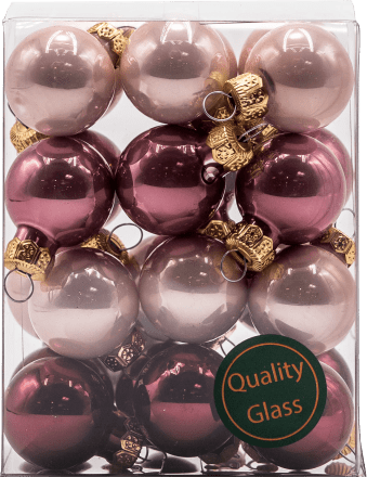 Chip U.S. dollar Momentum OTHMAR DECORATIONS Set 24 globuri de Crăciun din sticlă nuanțe roz 2,5cm,  24 buc cumpără permanent online la un preț avantajos | dm.ro