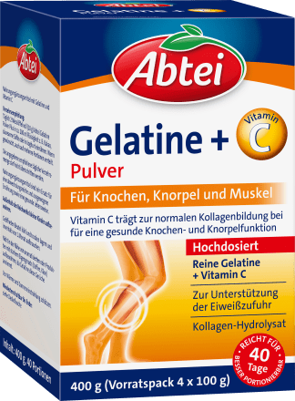 Abtei Gelatine Pulver + Vitamin C (40 Portionen), 400 g