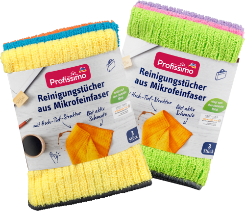 Profissimo Reinigungstücher aus Mikrofeinfaser, 3 St