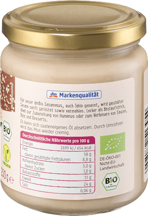 dmBio Sesammus, Tahin, 250 g dauerhaft günstig online kaufen | dm.de