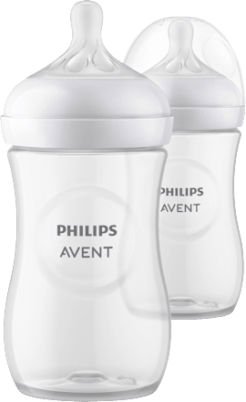 Philips AVENT Babyflasche Natural Response weiß, von Geburt an, Doppelpack, 260ml, 1 St ...