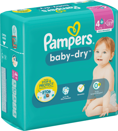 snelweg Verval kralen Pampers Windeln Baby Dry Gr.4+ Maxi Plus (10-15 kg), 27 St dauerhaft  günstig online kaufen | dm.de