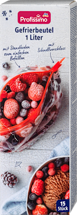 Profissimo Gefrierbeutel 1 l mit Schnellverschluss, 15 St