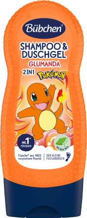 Bübchen Kinder Shampoo & Duschgel 2in1 Pokémon Glumanda, 230 ml