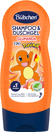 Bübchen Kinder Shampoo & Duschgel 2in1 Pokémon Glumanda, 230 ml