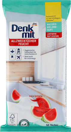 Denkmit Allzwecktücher Wassermelone, 50 St