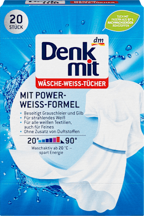 Denkmit Wäsche Weiß Tücher, 20 St