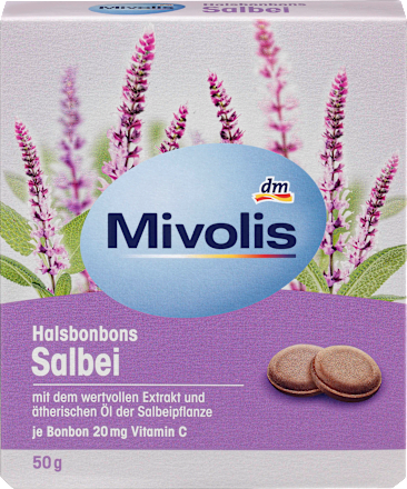 Mivolis Halsbonbons Salbei, 50 g