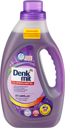 Denkmit Colorwaschmittel flüssig Farb- & Faserschutz, 1,1 l