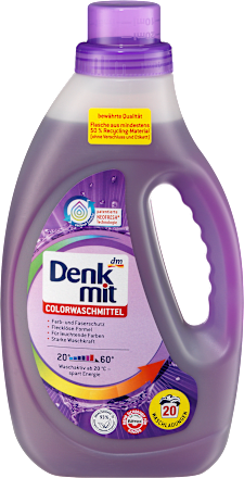 Denkmit Colorwaschmittel flüssig Farb- & Faserschutz, 1,1 l