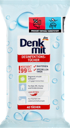 Denkmit Desinfektionstücher für Flächen, 40 St