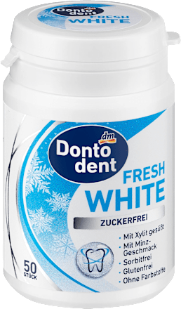 Dontodent Kaugummi, Fresh White mit Xylit, 50 St