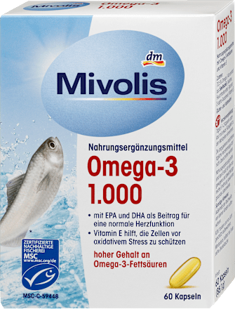 Mivolis Omega-3 1.000, Kapseln 60 St., 85 g