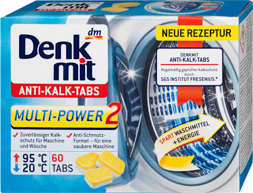 Denkmit Waschmaschinenreiniger Tabs Anti-Kalk, 60 St