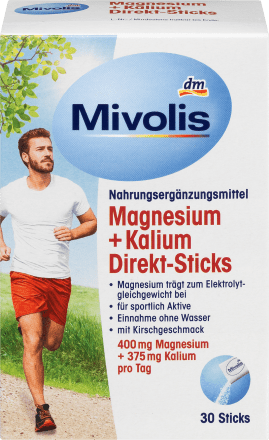 Mivolis Magnesium + Kalium Direkt-Sticks 30 St., 112,5 g