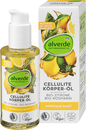 alverde NATURKOSMETIK Körperöl Cellulite Bio-Zitrone, Bio-Rosmarin, 100 ml