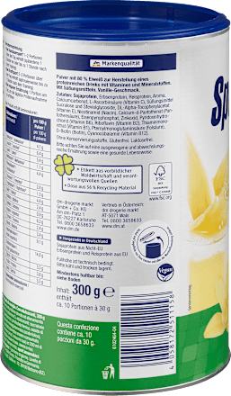 Sportness Eiweiß-Shake Pulver, Vegan, Vanille-Geschmack, 300 g dauerhaft günstig online kaufen ...