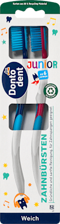 Dontodent Zahnbürste Kinder Junior weich, ab 6 Jahre, 2 St, 2 St