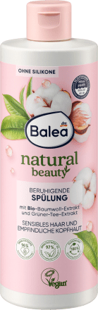 Balea Spülung Natural Beauty Bio-Baumwoll-Extrakt und Grüner-Tee-Extrakt, 350 ml