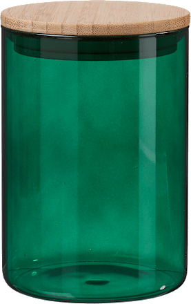 Dekorieren & Einrichten Glasdose mit Holzdeckel, dunkelgrün, 1 St
