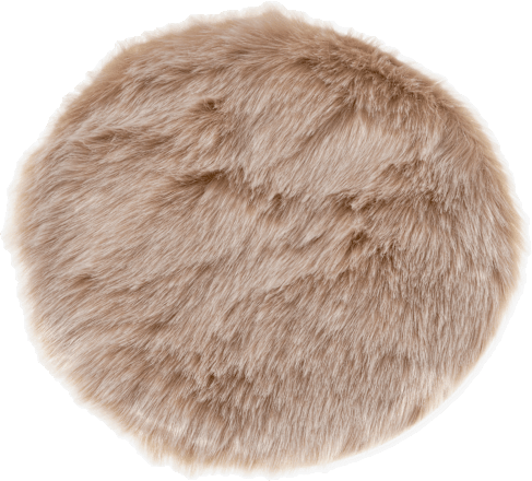 BOLTZE Sitzkissen aus Kunstfell, rund, beige, 1 St