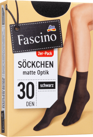 Fascino Söckchen matt schwarz onesize, 30 DEN, 2 St dauerhaft günstig  online kaufen