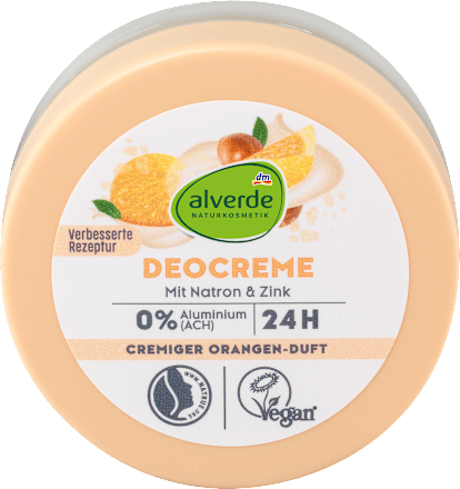 alverde NATURKOSMETIK Deocreme Orange mit Natron & Zink, 50 ml