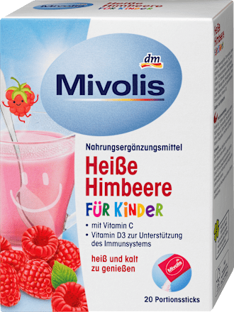 Mivolis Heißgetränk Heiße Himbeere für Kinder, Portionssticks 20 St., 100 g