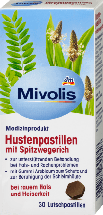 Mivolis Husten-Pastillen mit Spitzwegerich, 30 St
