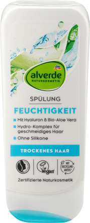 alverde NATURKOSMETIK Conditioner Feuchtigkeit Aloe Vera & Hyaluron, 200 ml