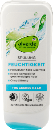 alverde NATURKOSMETIK Conditioner Feuchtigkeit Aloe Vera & Hyaluron, 200 ml