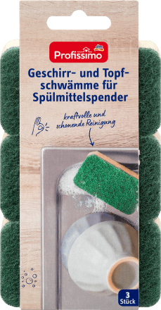 Profissimo Geschirr- und Topfschwämme für Spülmittelspender, 3 St