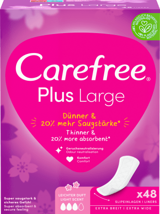 CarefreeSlipeinlagen Large Plus leichter Duft, 48 St