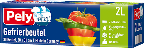 PELY® KLIMANEUTRAL Gefrierbeutel 2 L, 30 St