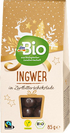 dmBio Ingwer in Zartbitterschokolade, 85 g