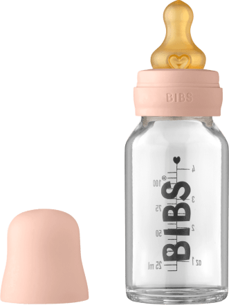 BIBS Set complet biberon 110 ml din sticlă anti-colici Blush, 1