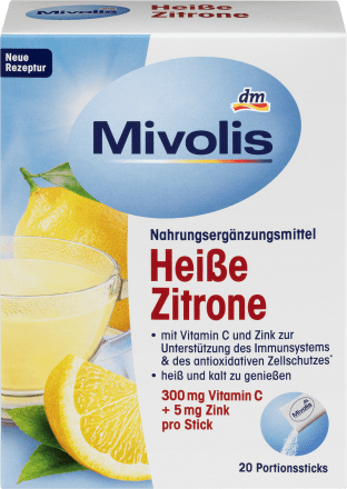 Mivolis Heißgetränk Heiße Zitrone, Portionssticks 20 St., 100 g