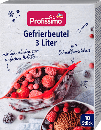 Profissimo Gefrierbeutel 3 l mit Schnellverschluss, 10 St