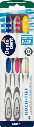 Dontodent Dontodent Zahnbürste Hoch-Tief, mittel, 3 St, 3 St
